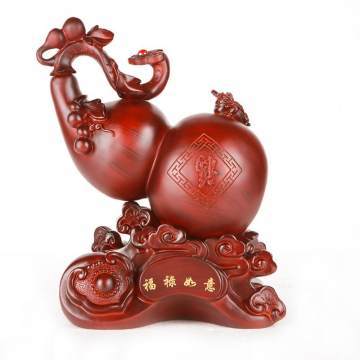 聯(lián)友廠(chǎng)家直銷(xiāo)福祿如意樹(shù)脂工藝品 仿木紋系列家居擺件的藝術(shù)與寓意